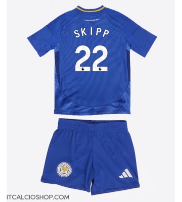 Leicester City Oliver Skipp #22 Prima Maglia Bambino 2024-25 Manica Corta (+ Pantaloni corti)